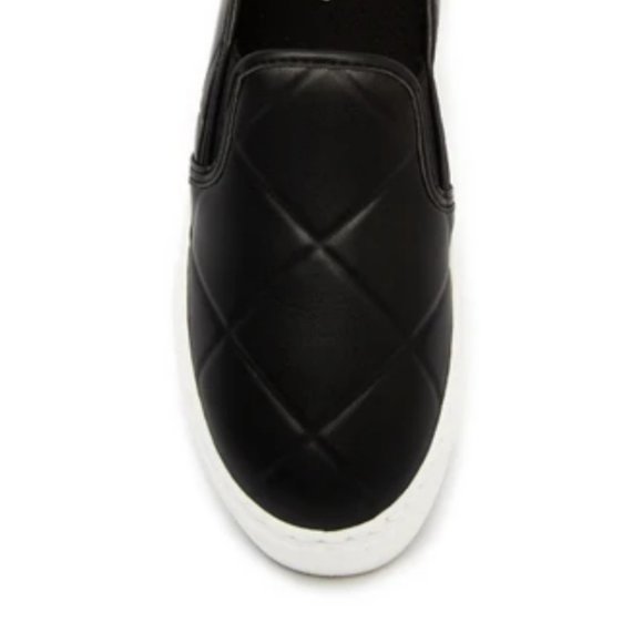 Quilted Platform Slip On Sneaker in Black - Picture 4 of 5